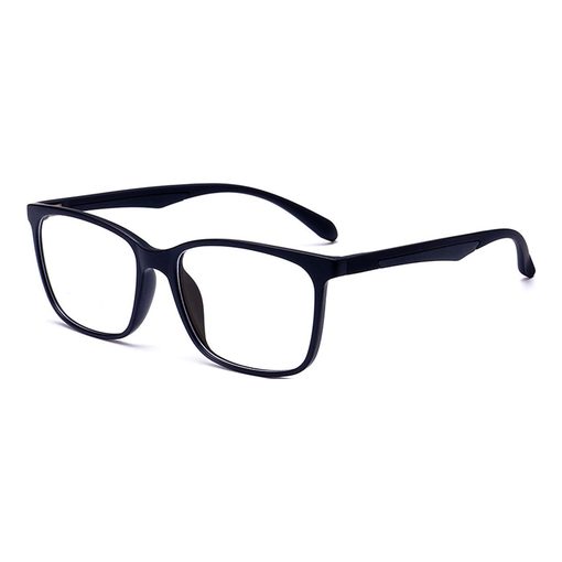 ANRRI blue light blocking glasses with square matte black TR90 frame and clear lenses