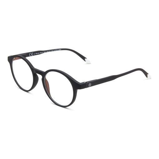 Barner Le Marais round blue light glasses in matte black with clear lenses