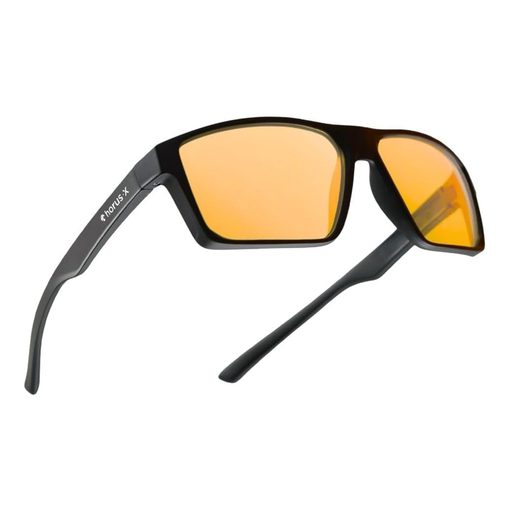 Horus X blue light glasses with amber PLASMA lenses and matte black polycarbonate frame