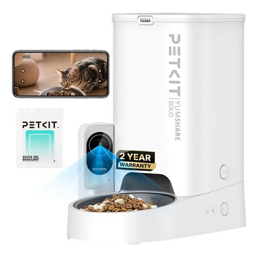 PETKIT automatic cat feeder with camera and battery backup