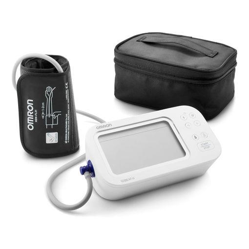OMRON X7 Smart AFib upper arm blood pressure monitor with carry case