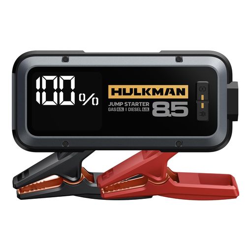 HULKMAN Alpha85 smart jump starter with 3.3 inch battery percentage display