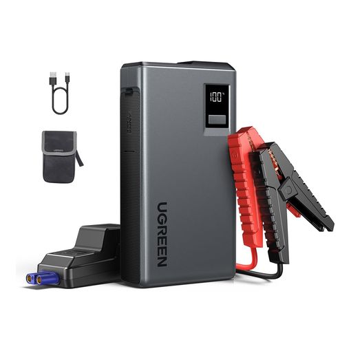 UGREEN Jump Starter Power Pack 1000A with digital display and jumper cables