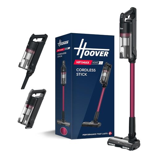Hoover HF1 Max cordless stick vacuum with packaging and attachments