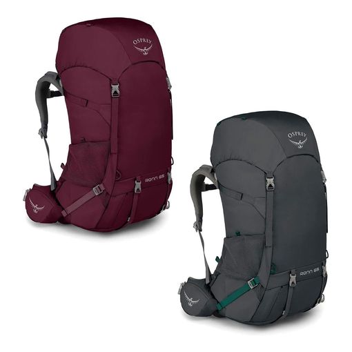Osprey Renn 65 women's backpacking pack in purple and grey