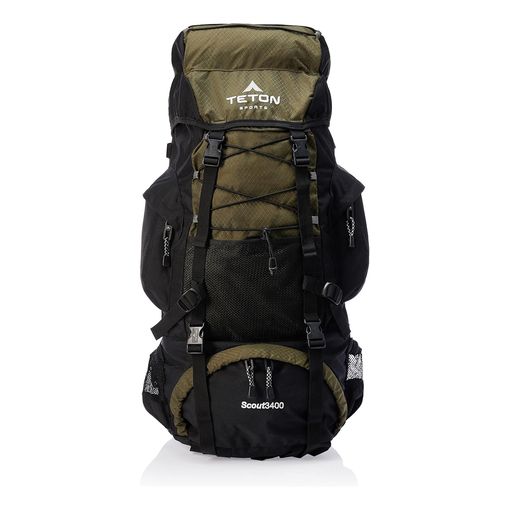 TETON Sports Scout 3400 internal frame backpack in black and green