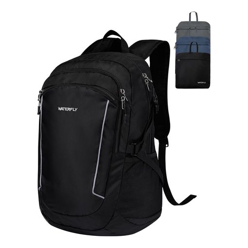 Waterfly 28L foldable hiking backpack in black