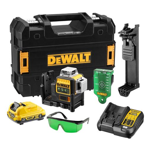 DeWalt DCE089D1G-GB 12V XR cordless cross line green laser level with battery and charger