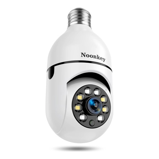 Noonkey TV-D20 3MP light bulb security camera with white and infrared LEDs