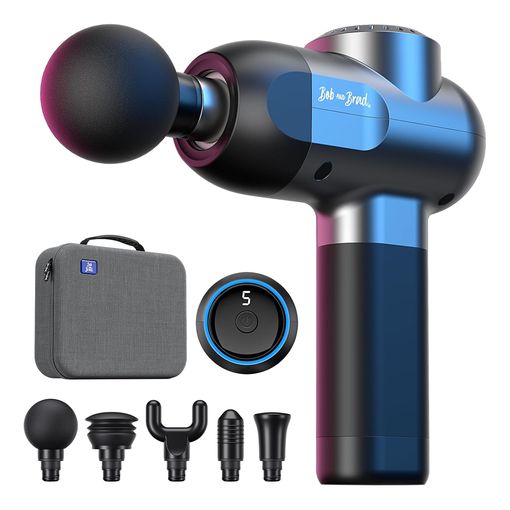 Bob and Brad C2 deep tissue percussion massage gun with five attachment heads