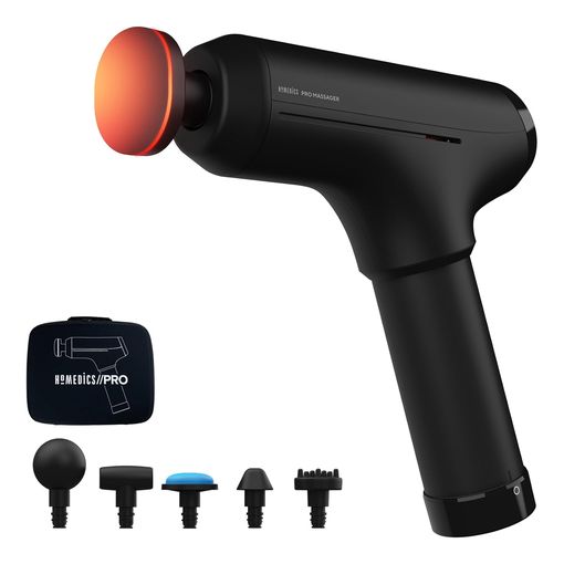 HoMedics Pro Power handheld massage gun with heated attachment head