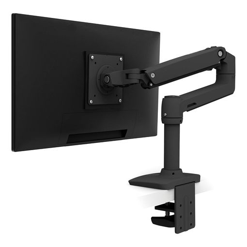 Ergotron LX Premium Monitor Arm single monitor desk mount in matte black