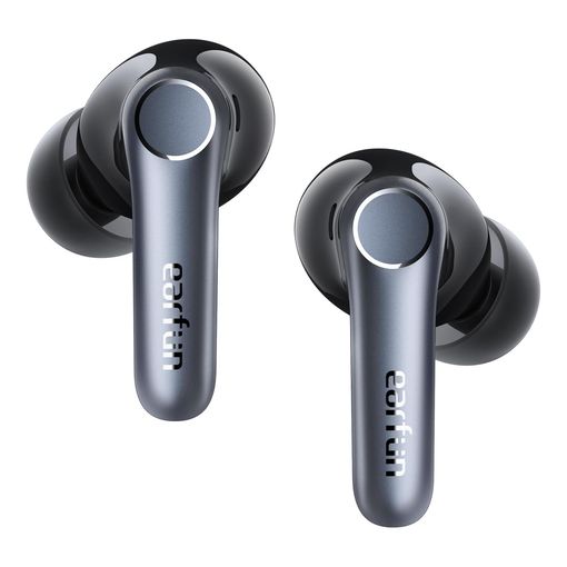 EarFun Pro 4 adaptive noise cancelling wireless earbuds in space grey