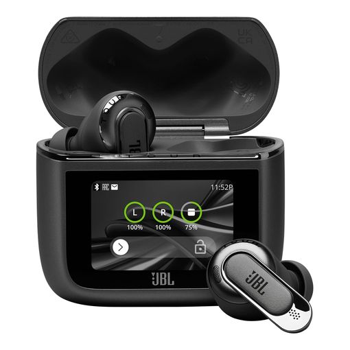 JBL Tour Pro 3 true wireless noise cancelling earbuds with smart touchscreen charging case