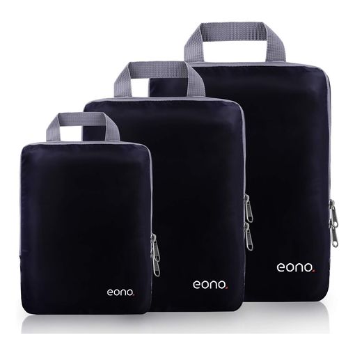 Eono compression packing cubes 3 set in black