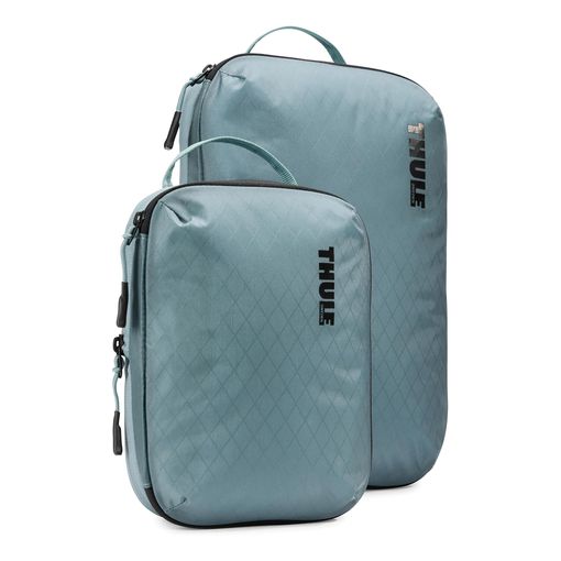 Thule small and medium compression packing cube set in pond gray