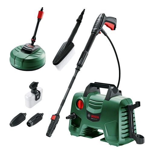 Bosch EasyAquatak 120 pressure washer with patio cleaner and accessory kit