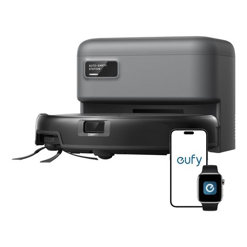 eufy C10 robot vacuum and self-emptying charging dock