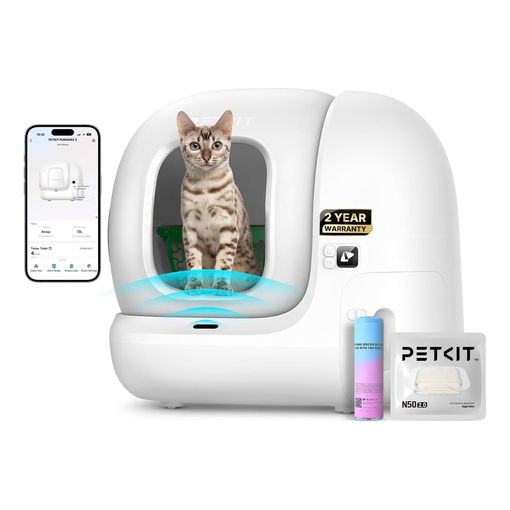 PETKIT PURA MAX 2 automatic cat litter tray with a cat inside