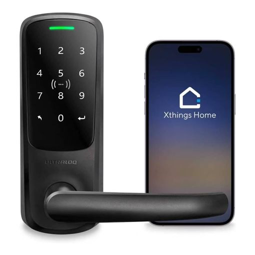 ULTRALOQ Latch 5 smart lever handle lock with touchscreen keypad
