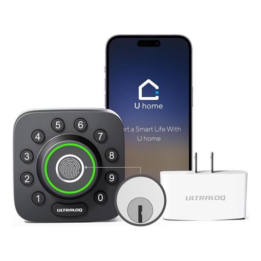 ULTRALOQ U-Bolt Pro smart lock keypad with WiFi bridge and phone app