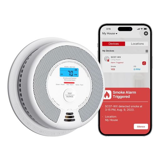 X-Sense SC07-WX Wi-Fi smoke and carbon monoxide alarm with companion smartphone app