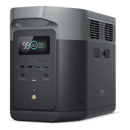 EcoFlow DELTA 2 Max portable power station with LCD display and dual USB-C ports