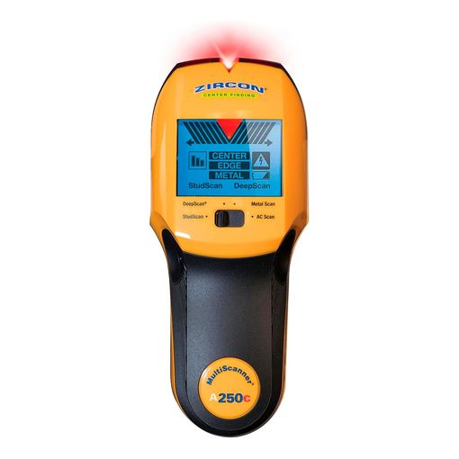 Zircon MultiScanner A250c stud finder, metal detector and live AC wire scanner