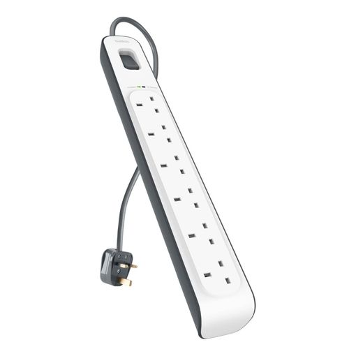 Belkin 6-outlet surge protection strip with 2 metre power cord