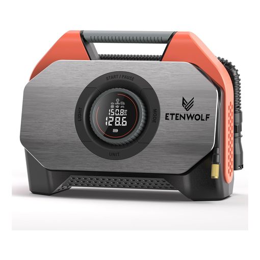 ETENWOLF Vortex S6 dual-cylinder cordless tire inflator with digital display