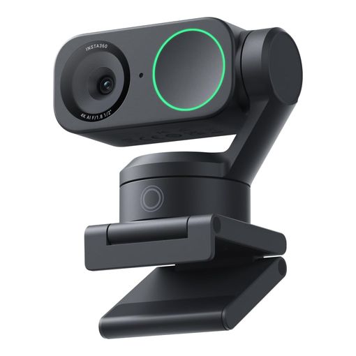 Insta360 Link 2 AI-tracking webcam on a 2-axis gimbal mount