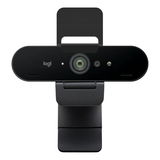 Logitech Brio 4K Ultra HD webcam in black with adjustable clip mount