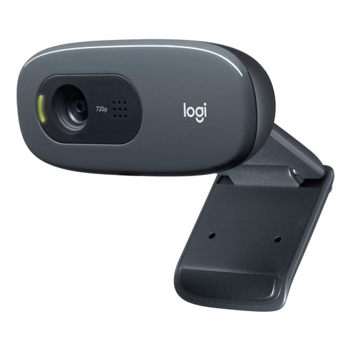 Logitech C270 HD webcam with fold-flat clip mount