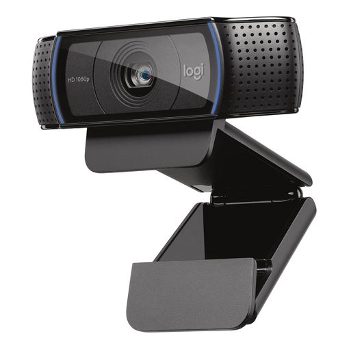 Logitech C920S HD Pro webcam with fold-flat clip mount