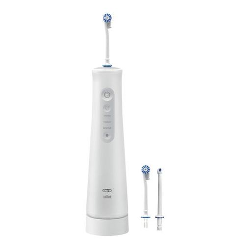 Oral-B Aquacare Pro-Expert cordless dental irrigator with two Oxyjet nozzles
