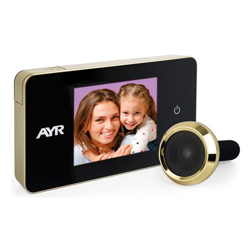 AYR 756 digital door viewer with 2.6 inch screen and matt nickel finish