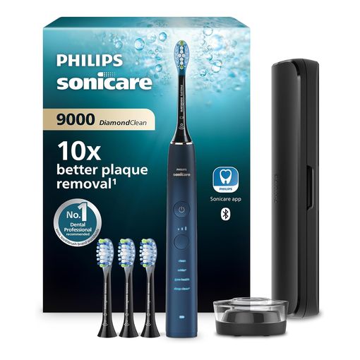 Philips Sonicare DiamondClean 9000 electric toothbrush with charging stand and travel case